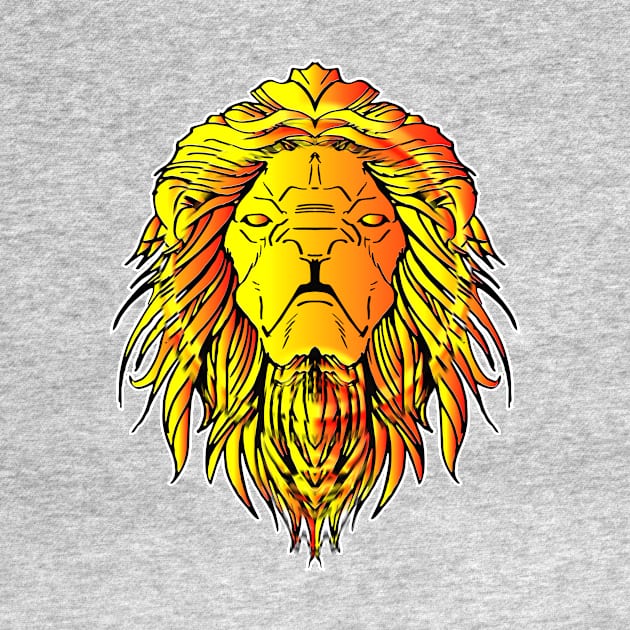 the yellow lion head by tebulation